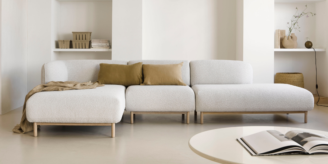 modulaire bank met vaste kussens