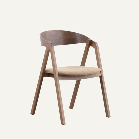 Edske Walnoot Gekleurd | Zitting Taupe Edske Walnoot Gekleurd | Zitting Taupe