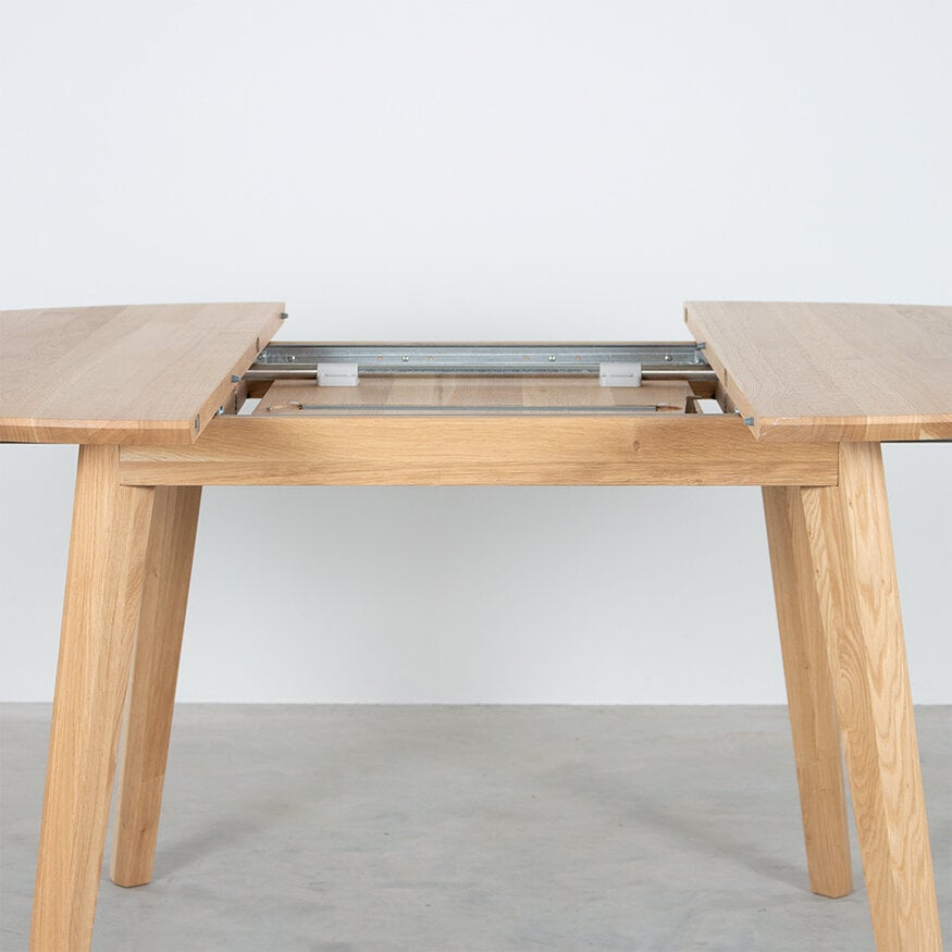 Sav & Økse Ronde uitschuifbare tafel Nonne Ø130+(1x50)