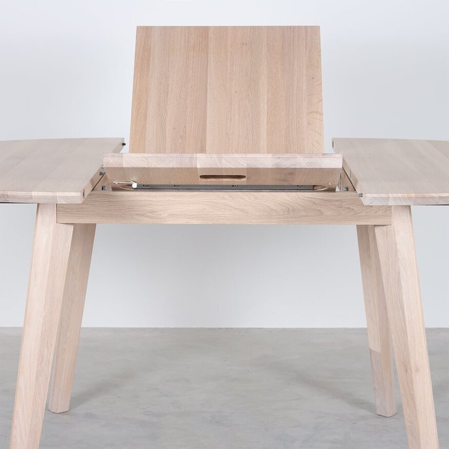Ronde uitschuifbare tafel Nonne Ø120+(1x50) Sav & Økse Ronde uitschuifbare tafel Nonne Ø120+(1x50)