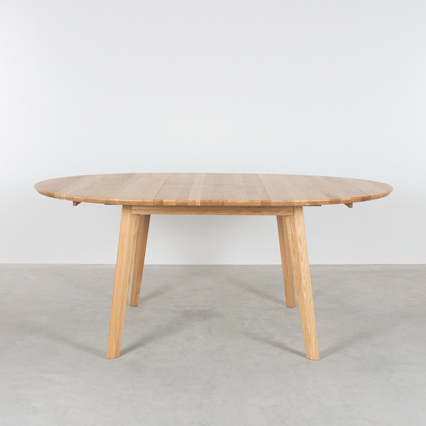 Ronde uitschuifbare tafel Nonne Ø130+(1x50) Sav & Økse Ronde uitschuifbare tafel Nonne Ø130+(1x50)