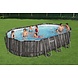 Bestway Zwembad power steel set ovaal hout 610cm x 366cm x 122cm Bestway Zwembad power steel set ovaal hout 610cm x 366cm x 122cm
