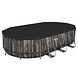 Bestway Zwembad power steel set ovaal hout 610cm x 366cm x 122cm Bestway Zwembad power steel set ovaal hout 610cm x 366cm x 122cm
