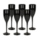 Fjesta Kunststof champagneglazen - 15cl - Zwart - 6 stuks Fjesta Kunststof champagneglazen - 15cl - Zwart - 6 stuks