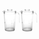 Fjesta Kunststof pitchers met deksel - 1 liter - Transparant - 2 stuks Fjesta Kunststof pitchers met deksel - 1 liter - Transparant - 2 stuks