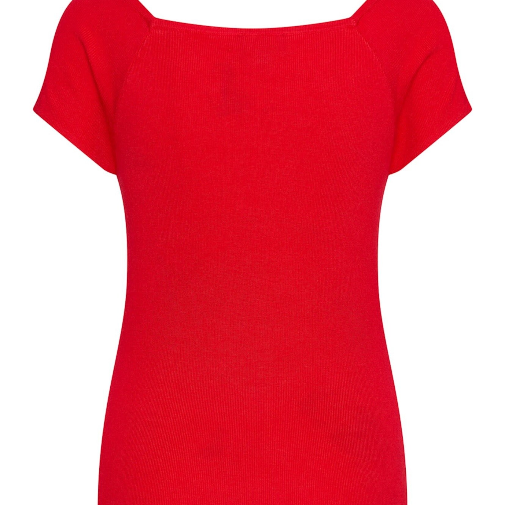 ZILCH ZILCH SHORT SLEEVE BAMBOO TOP TRUE RED