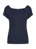 ZILCH ZILCH SHORT SLEEVE BAMBOO TOP NAVY