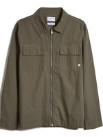 FARAH FARAH GOTO LS ZIPPED SHIRT VINTAGE GREEN