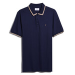 FARAH FARAH AIKAN REGULAR FIT TIPPED POLO RICH INDIGO