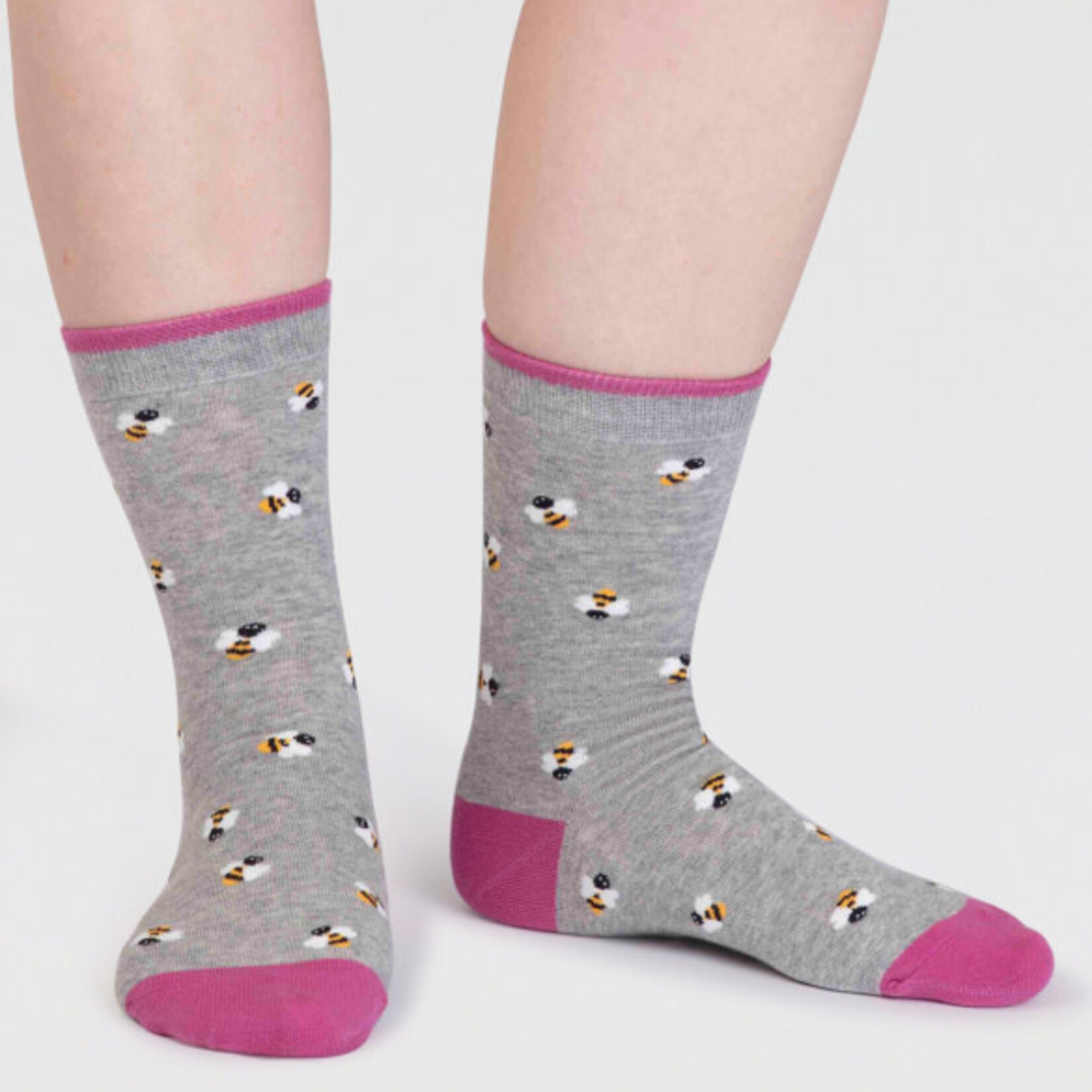 THOUGHT THOUGHT SOCKS CECE ORGANIC COTTON BUGS  GREY MARLE