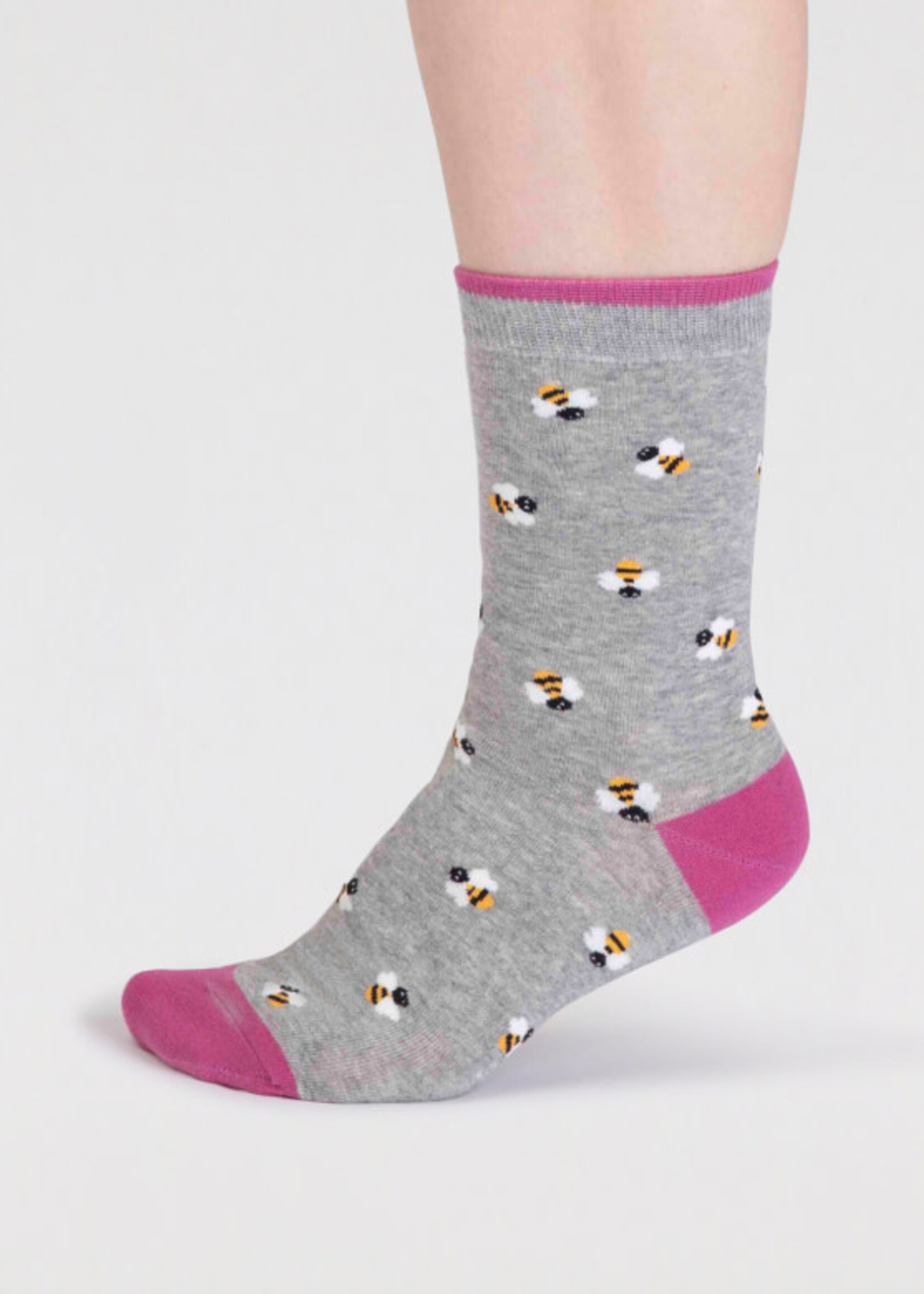 THOUGHT THOUGHT SOCKS CECE ORGANIC COTTON BUGS  GREY MARLE