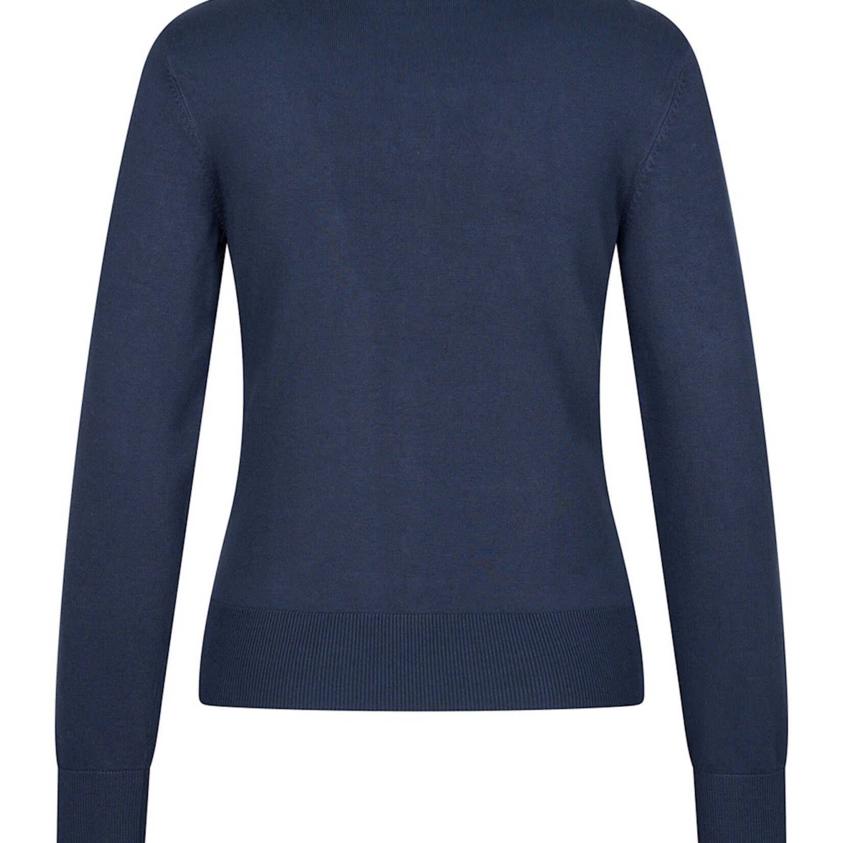 ZILCH ZILCH CARDIGAN ROUND NECK BAMBOO NAVY