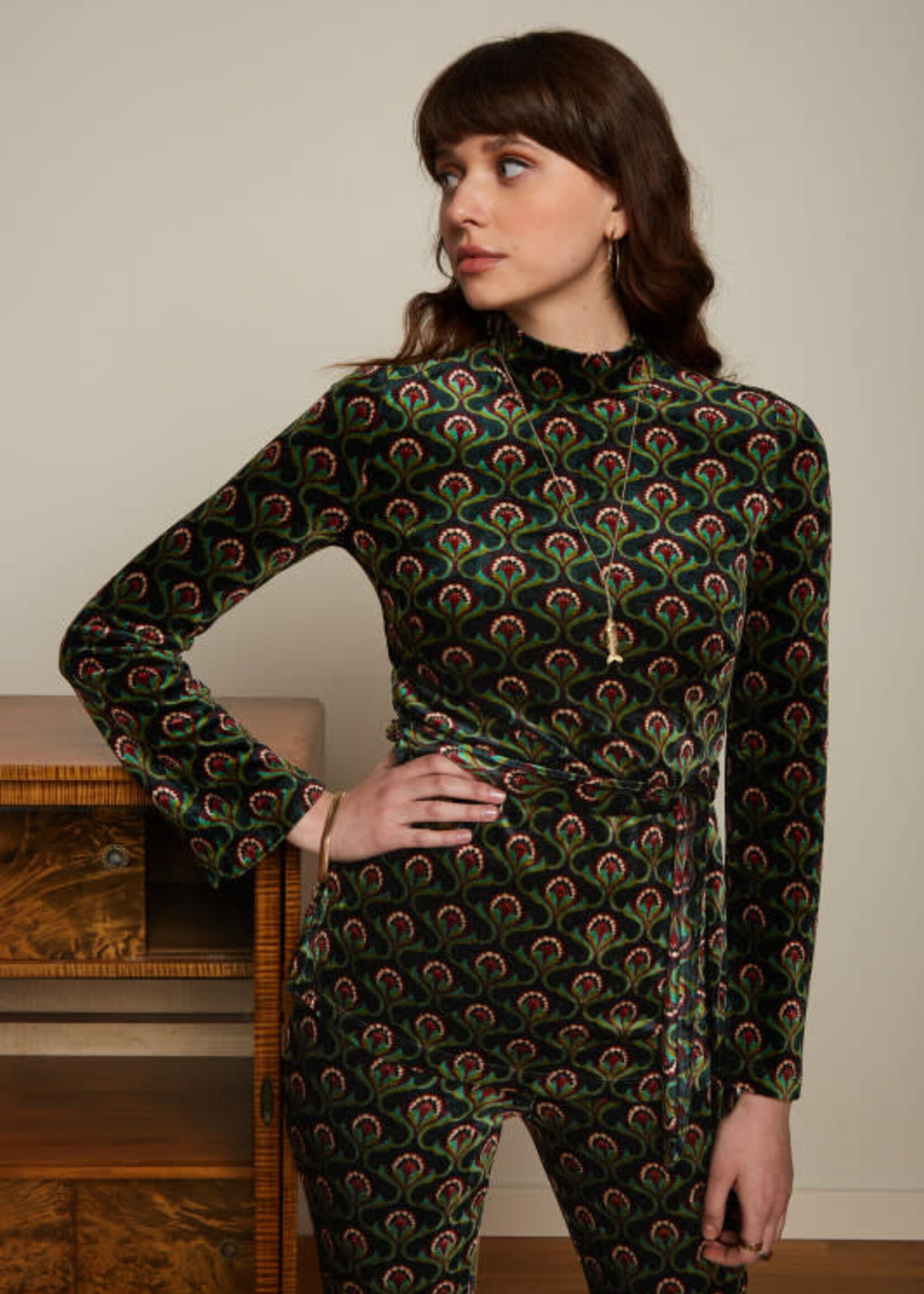 KING LOUIE KING LOUIE HELOISA TUNIC TOP JUBILEE PINE GREEN