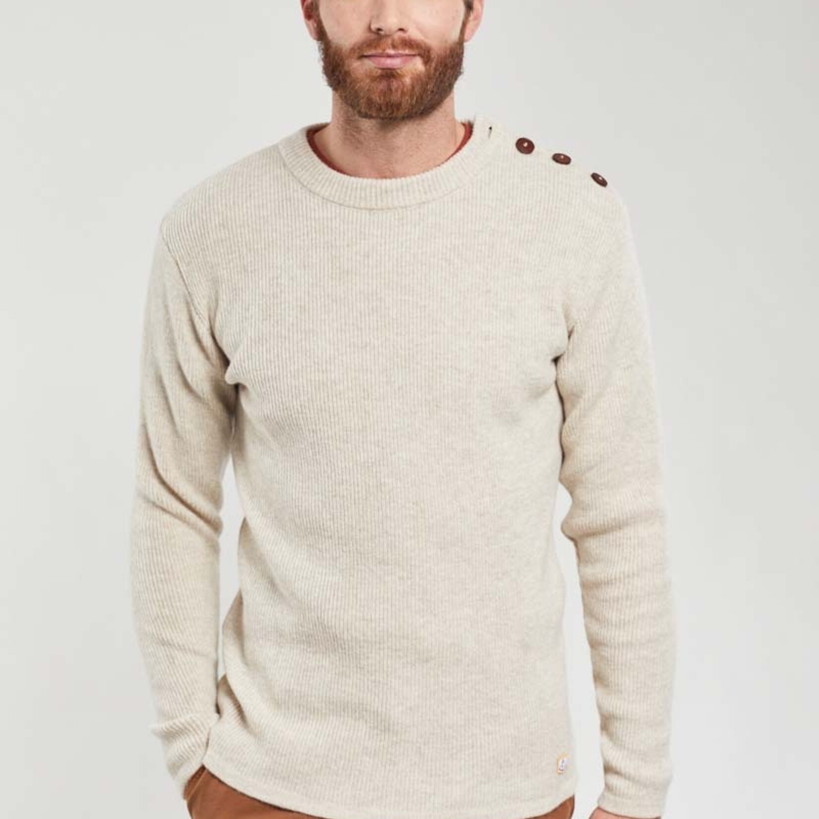 ARMOR LUX ARMOR LUX HERITAGE SAILOR JUMPER UNI NATURE 100% LAMBSWOOL