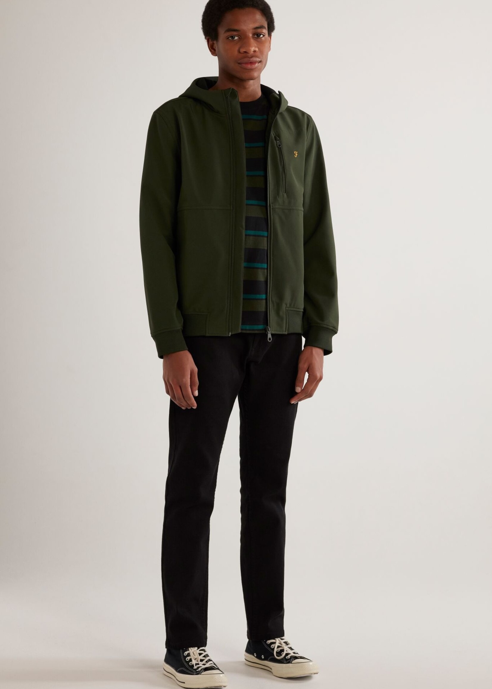FARAH FARAH RUDD SOFTSHELL JACKET EVERGREEN