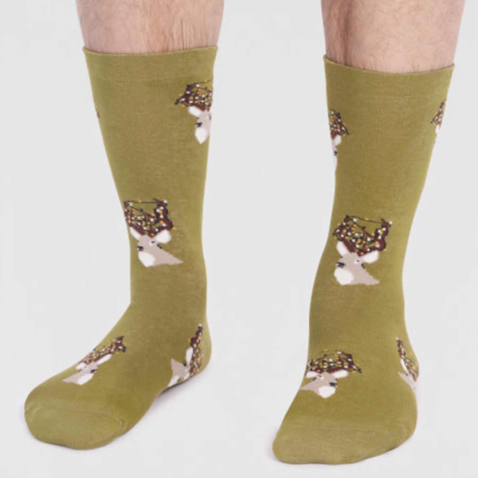 THOUGHT THOUGHT SOCKS CELYN ORGANIC COTTON CHTRISTMAS STAG SOCKS