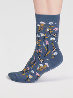 THOUGHT THOUGHT SOCKS  EDANA ORGANIC COTTON BEE MISTY BLUE