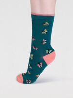 THOUGHT THOUGHT SOCKS CECE ORGANIC COTTON BUGS  MALACHITE GREEN