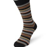 BONNIE DOON BONNIE DOON JERSEY STRIPES SOCKS BLACK OXFORD HEATHER 40 - 46