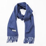 JOHN HANLY JOHN HANLY SCARF 100% IRISH LAMBSWOOL  SOLID DENIM (30 x 180 cm 586)