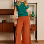 KING LOUIE KING LOUIE BORDER PALAZZO CROPPED PANTS CARAMEL