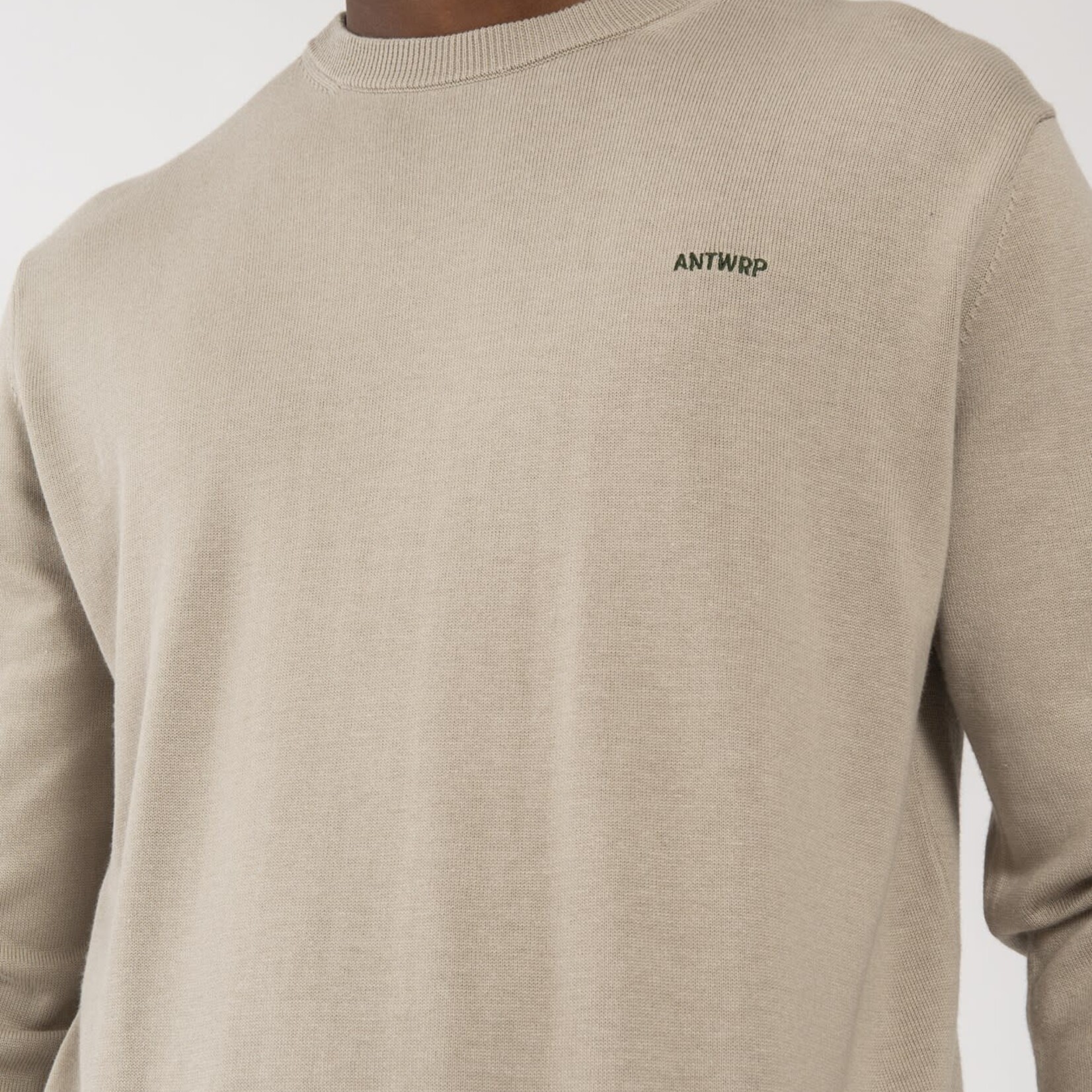 ANTWRP ANTWRP BASIC CREWNECK KNIT LIGHT BROWN