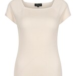 ZILCH ZILCH  SHORT SLEEVE BAMBOO TOP OFF WHITE