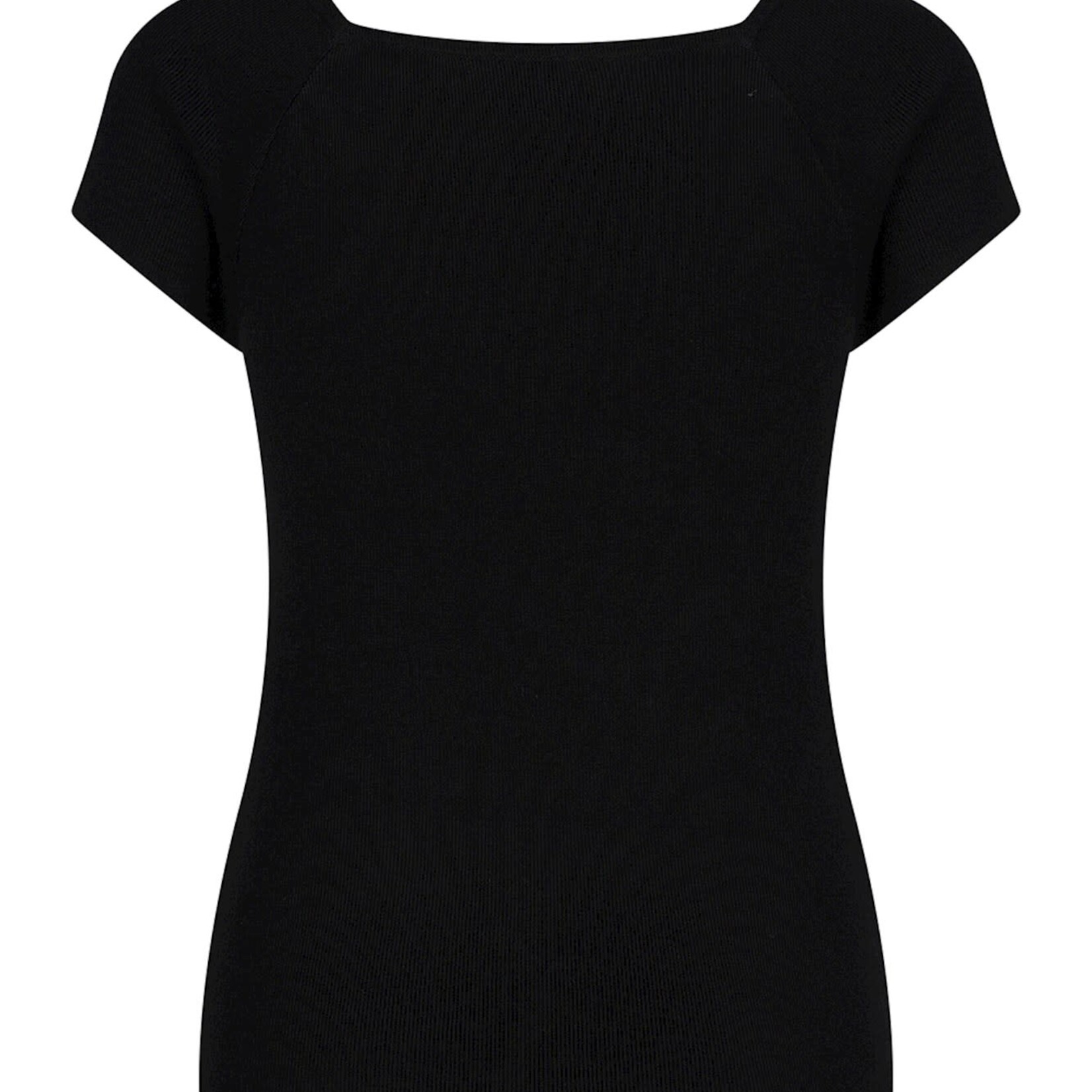 ZILCH ZILCH  SHORT SLEEVE BAMBOO TOP BLACK