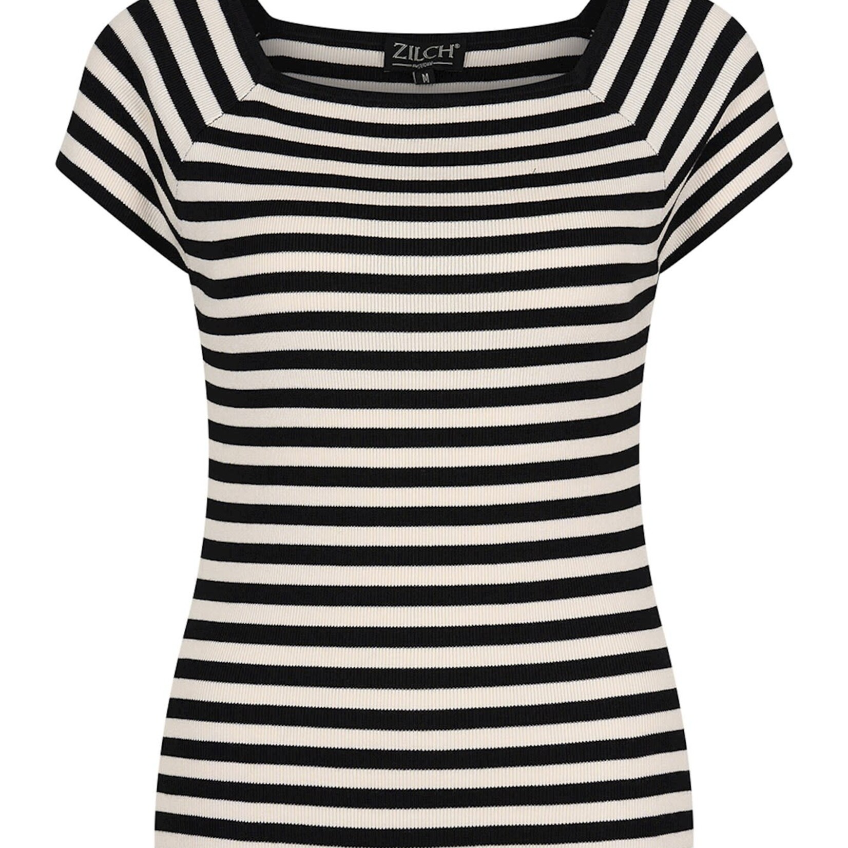 ZILCH ZILCH  SHORT SLEEVE BAMBOO TOP SMALL STRIPE BLACK