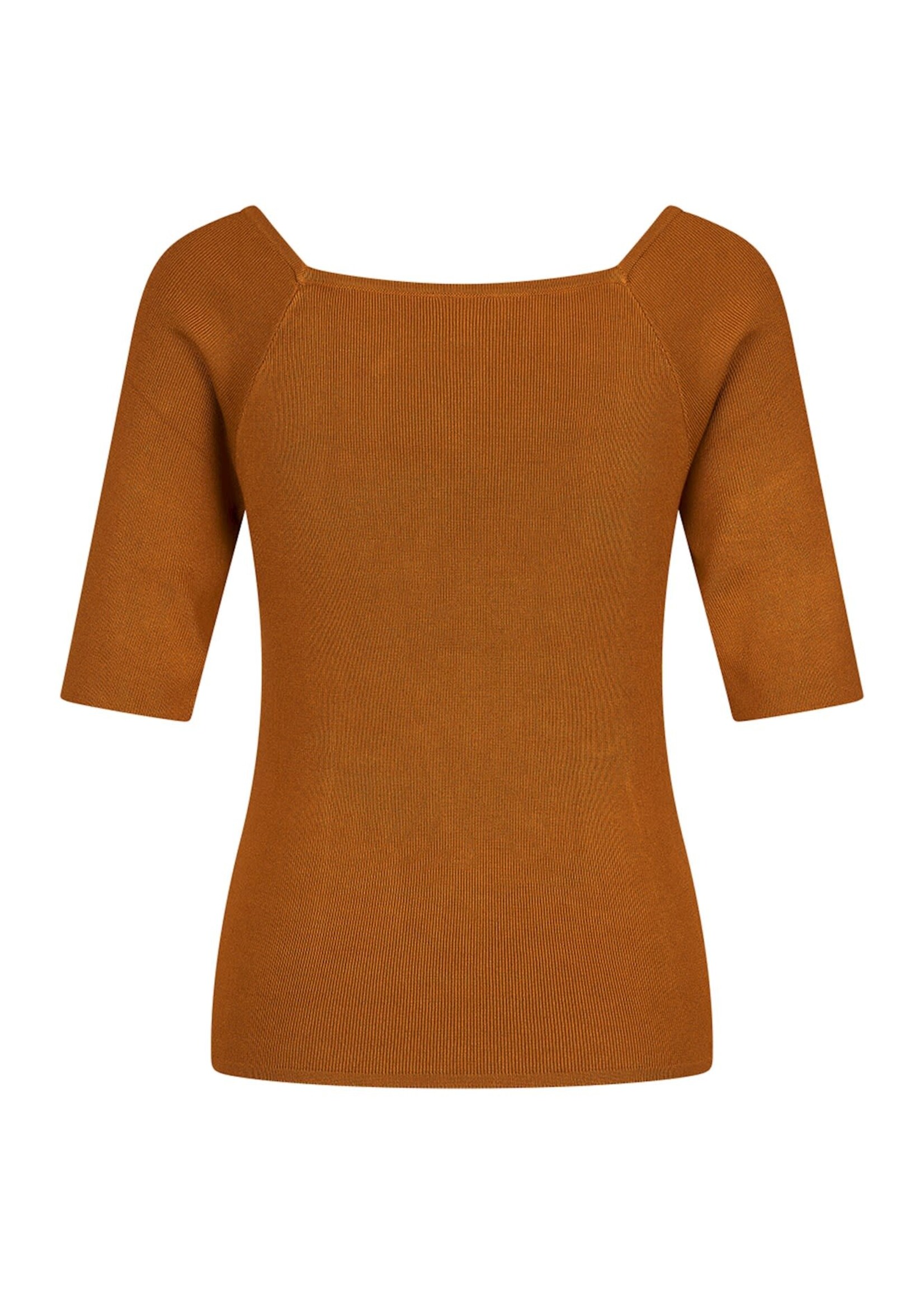 ZILCH ZILCH  BAMBOO TOP SQUARE NECK RUST