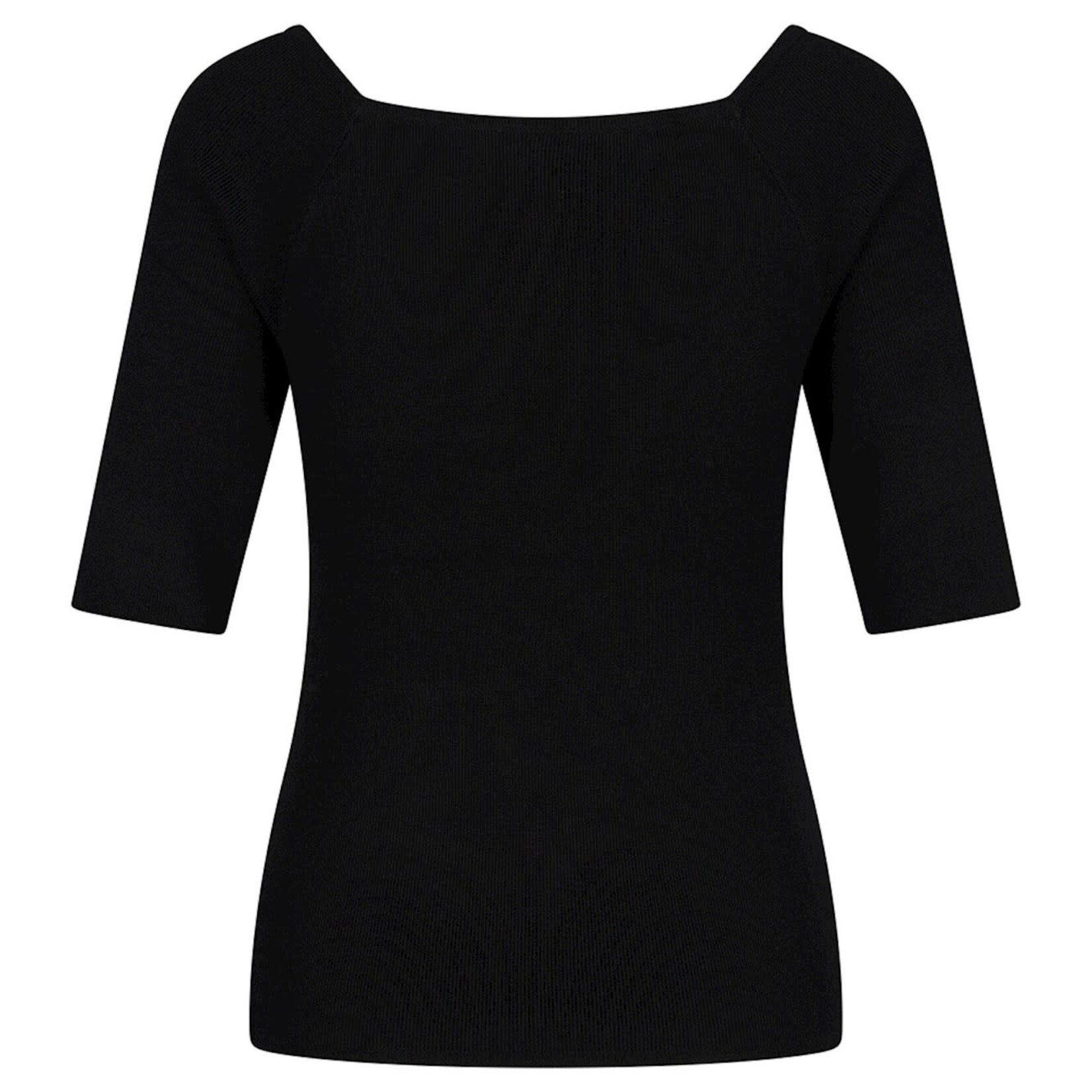 ZILCH ZILCH  BAMBOO TOP SQUARE NECK BLACK