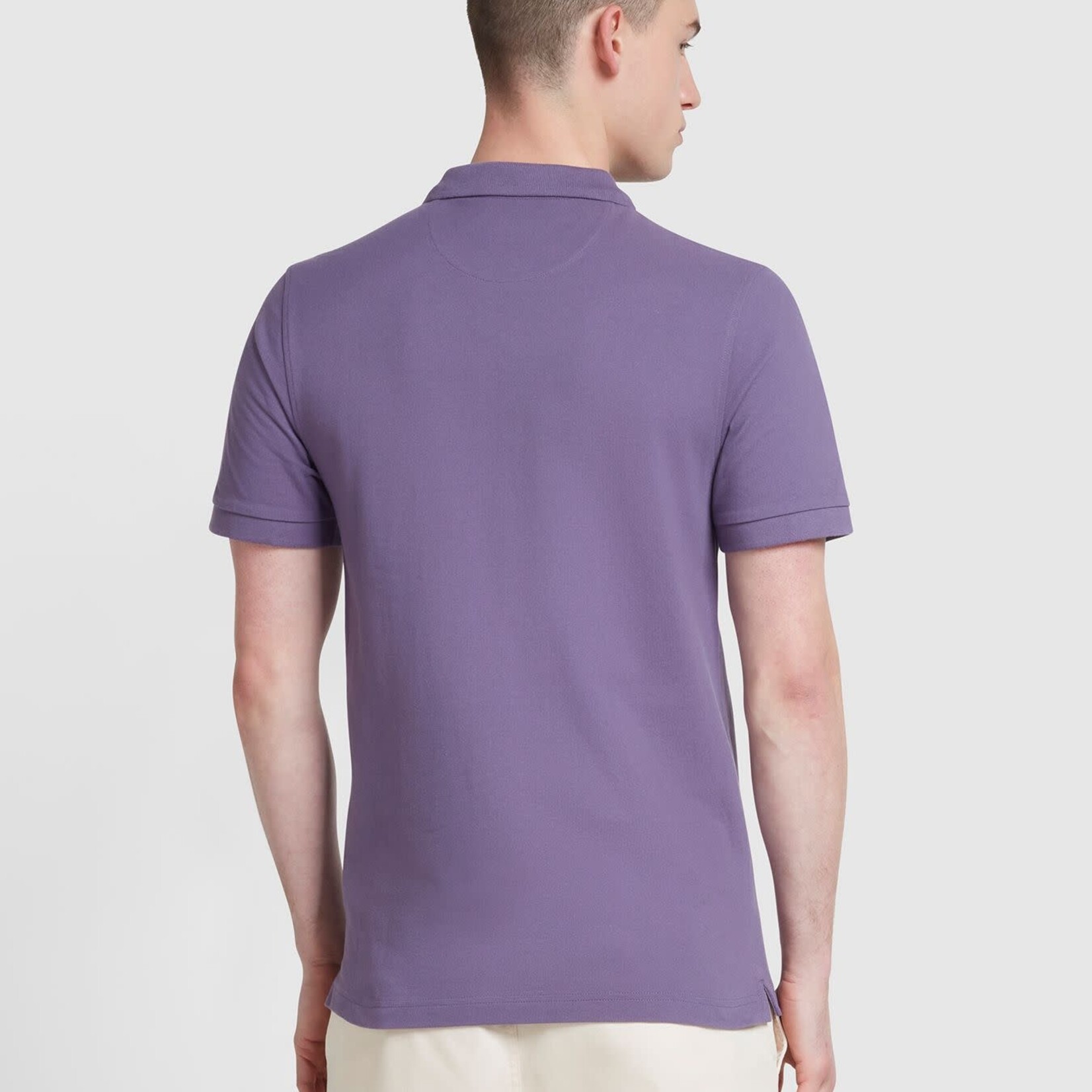 FARAH FARAH BLANES SS ORGANIC COTTON POLO SLATE PURPLE