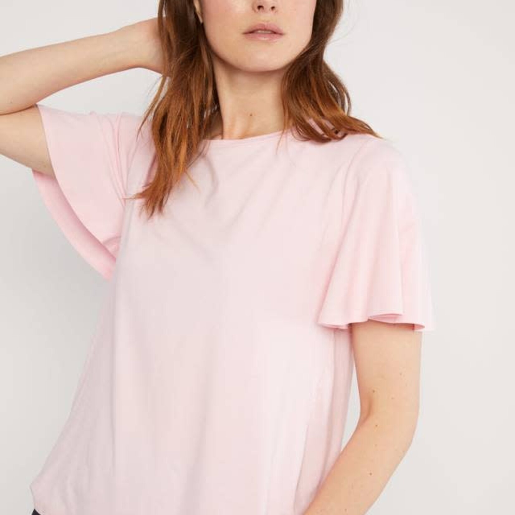 BLUTSGESCHWISTER BLUTSGESCHWISTER TOP BELLA FARFALLA CREW BAY PINK