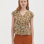 NICE THINGS NICE THINGS SUNFLOWERS PRINT TOP ECRU