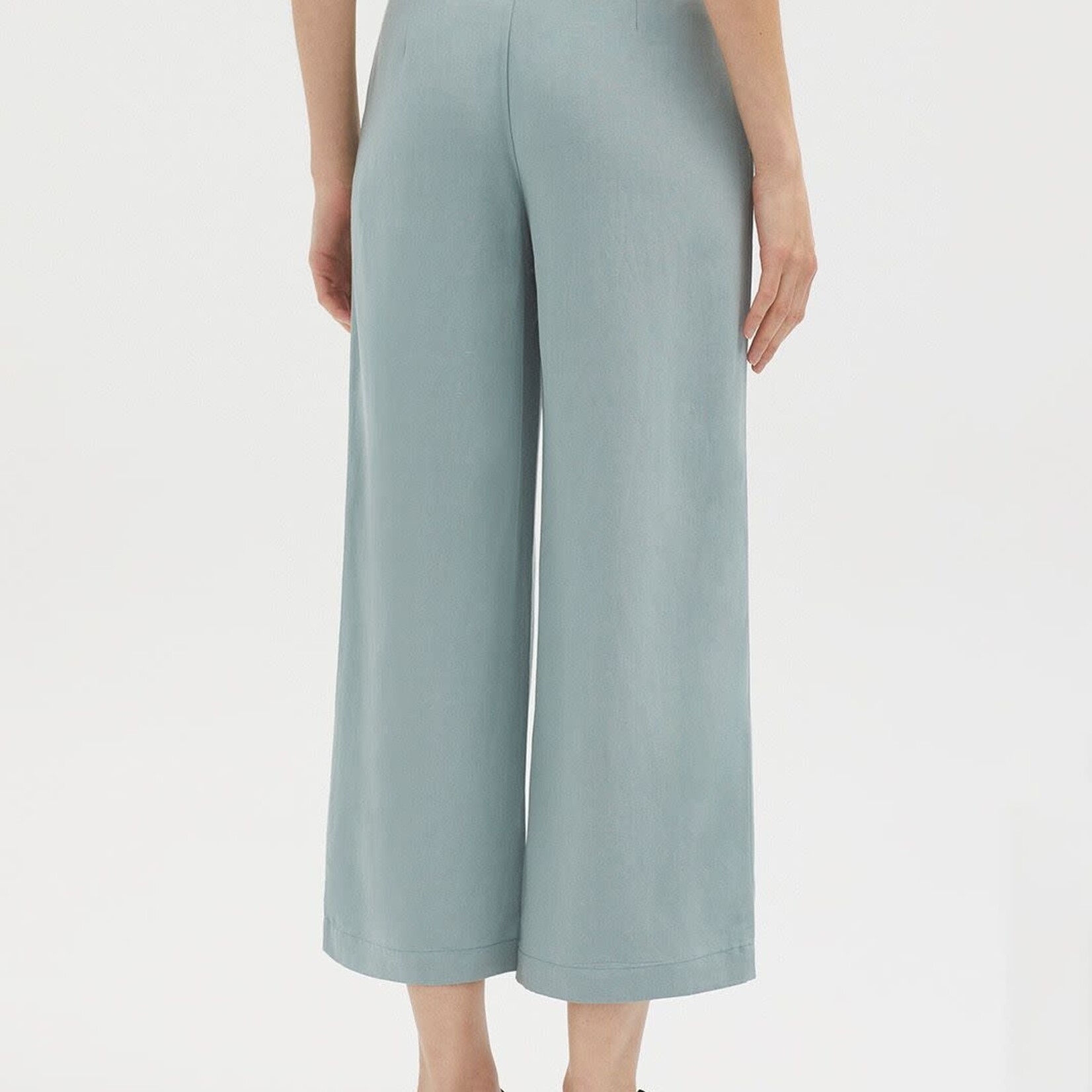 NICE THINGS NICE THINGS BASIC LINEN STRAIGHT PANTS BLUE AQUAN