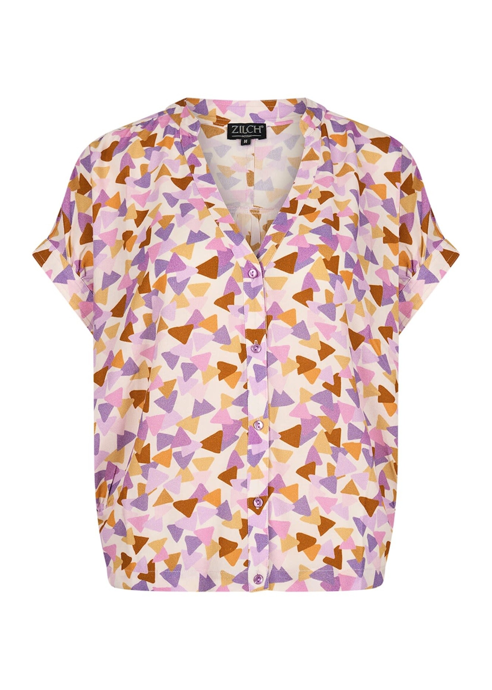 ZILCH ZILCH WIDE BLOUSE KALEIDOSCOPE LAVENDER