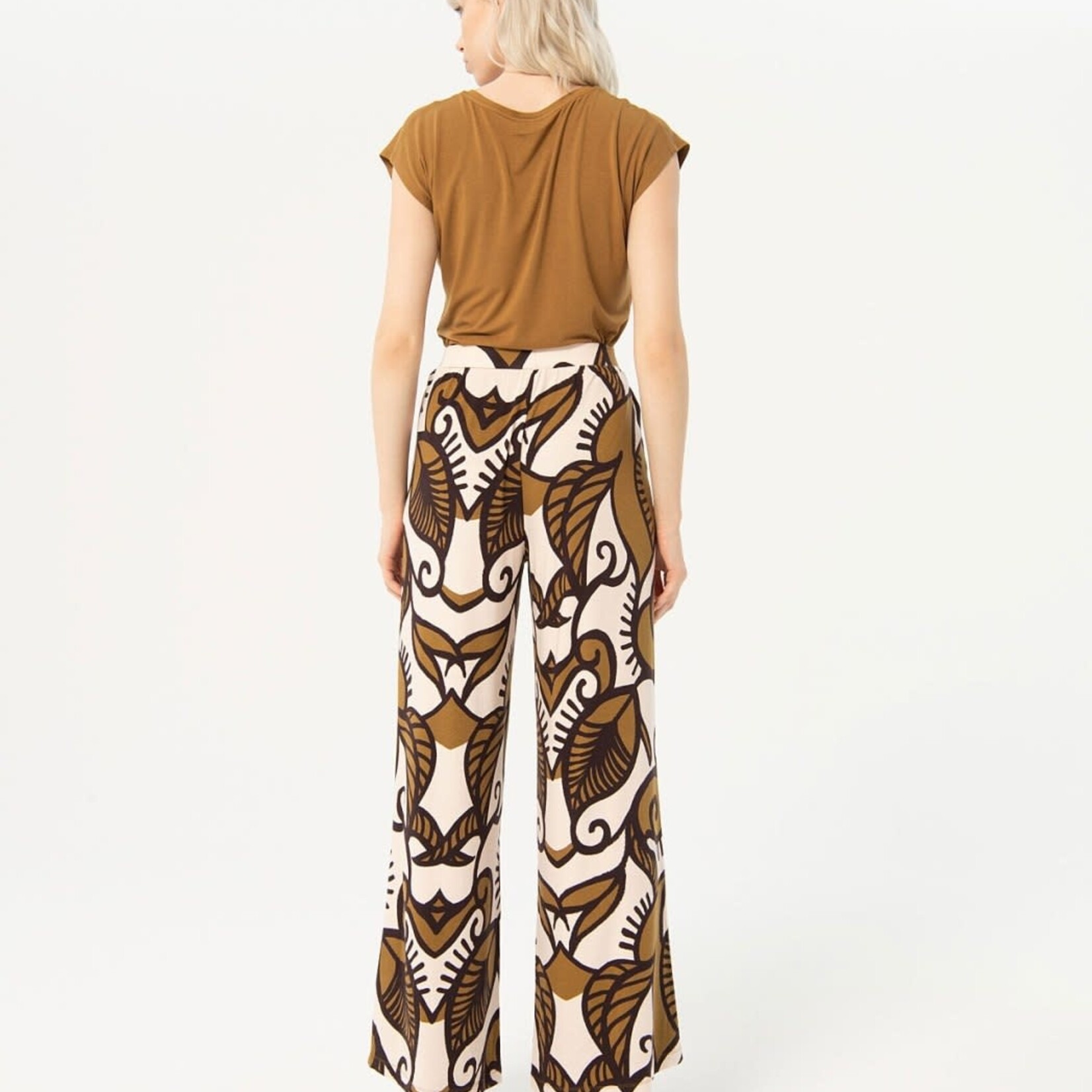 SURKANA SURKANA WIDE LONG TROUSERS KHAKI