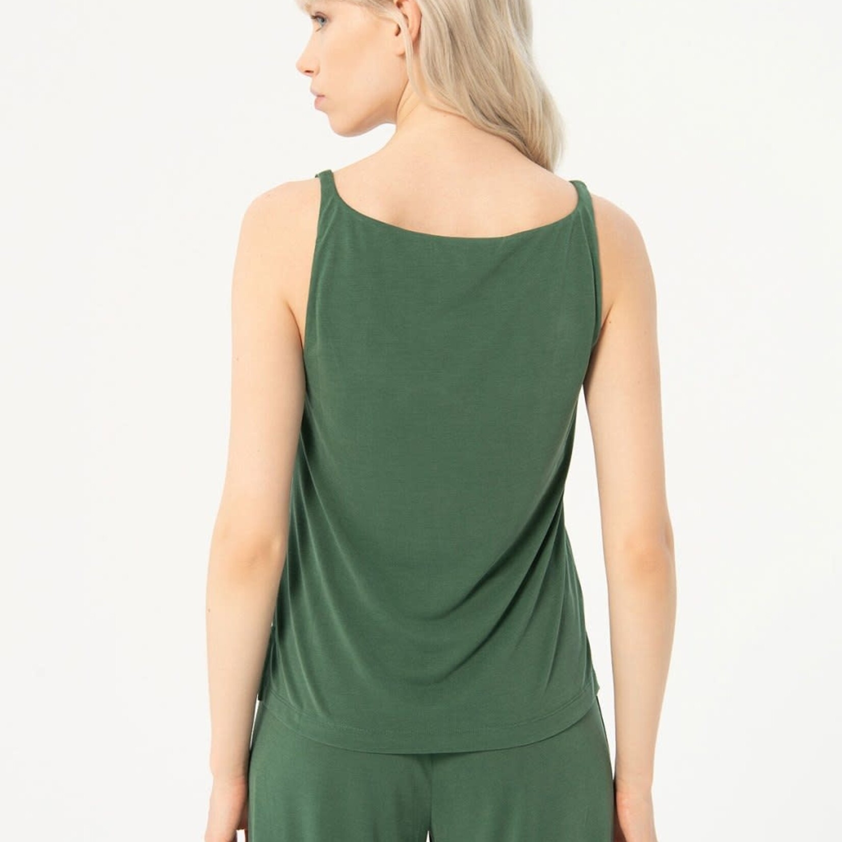 SURKANA SURKANA  STRAPPY V-NECK TOP KAKHI