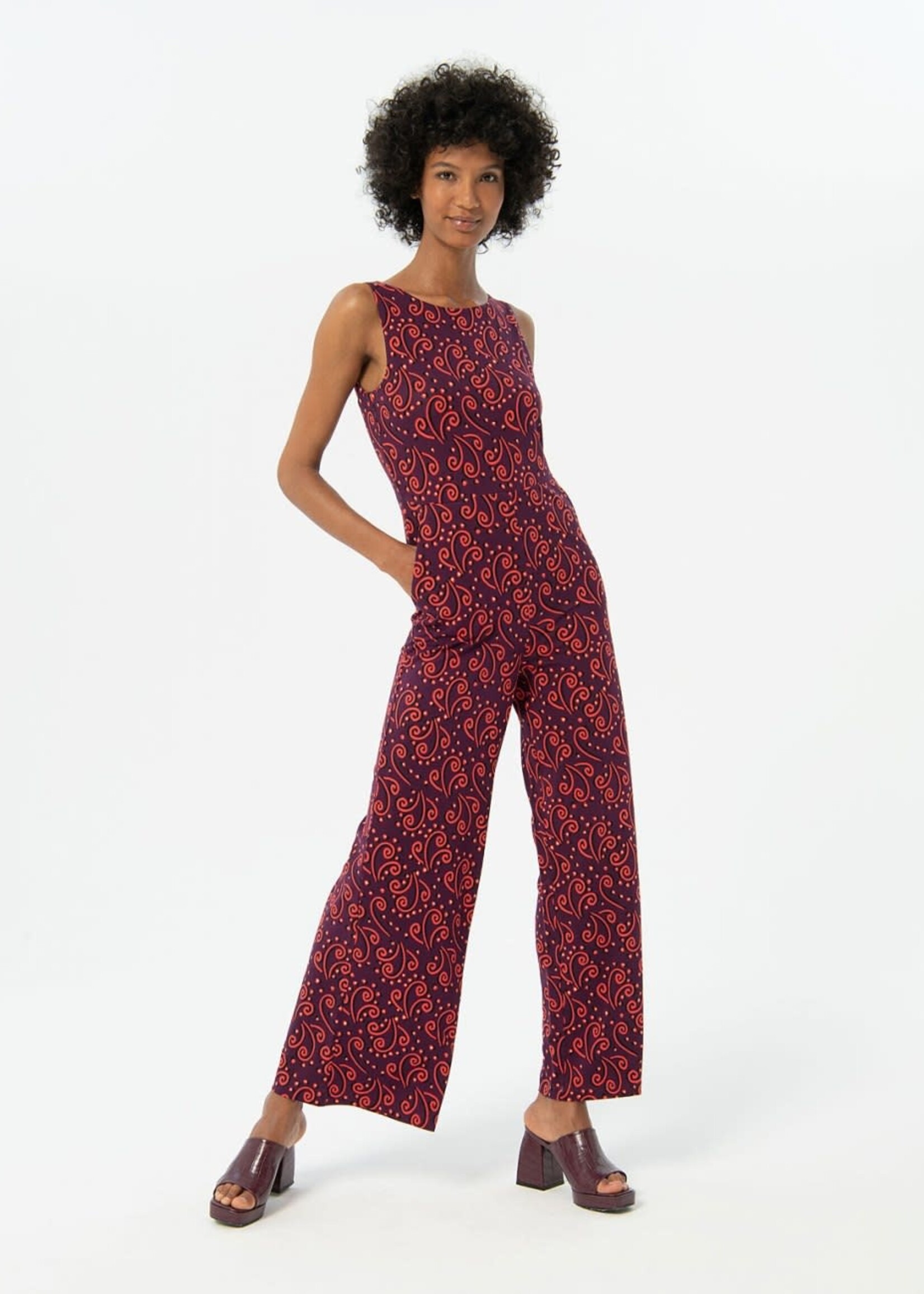 SURKANA SURKANA  SLEEVELESS JUMPSUIT  MAROON
