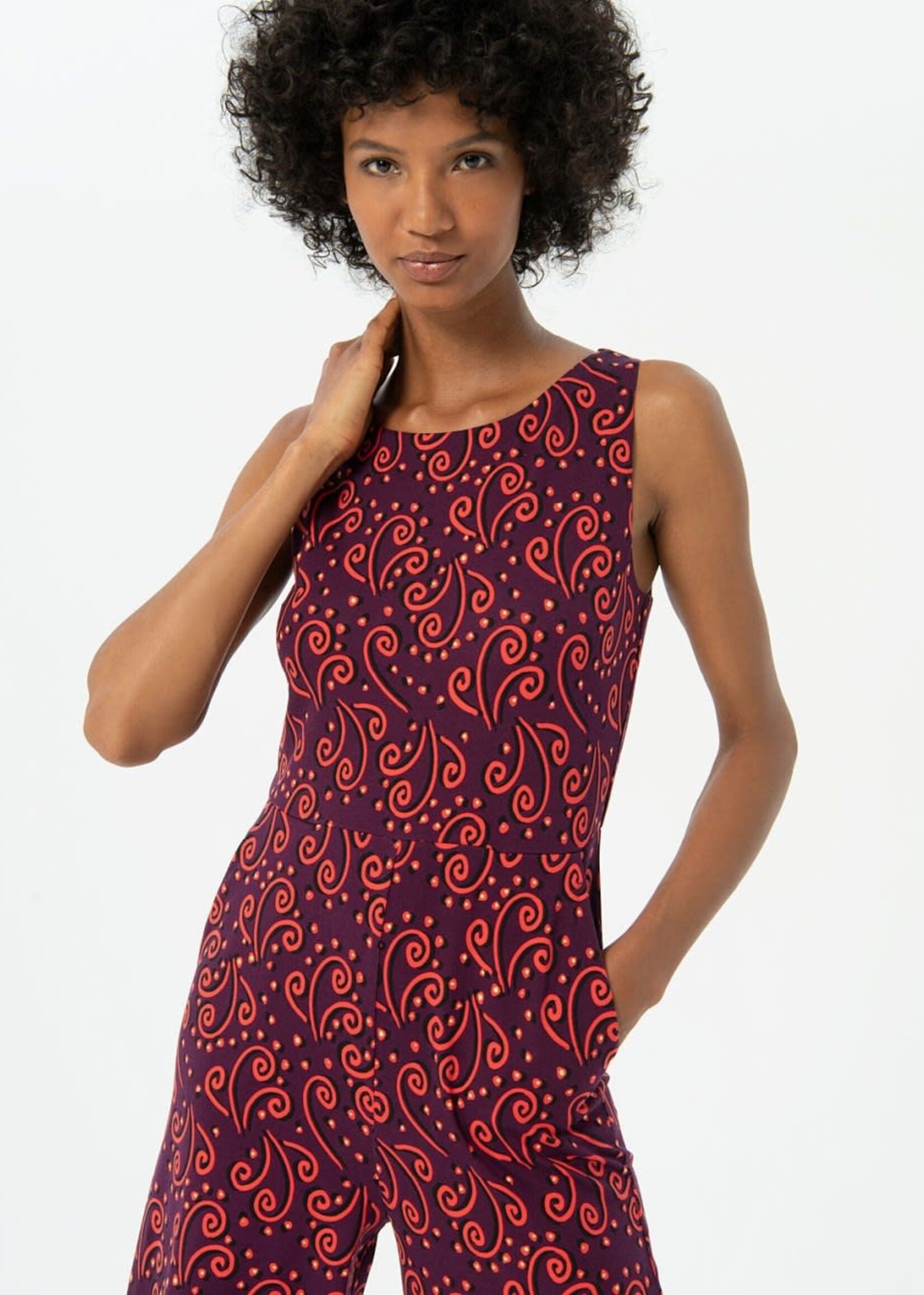 SURKANA SURKANA  SLEEVELESS JUMPSUIT  MAROON