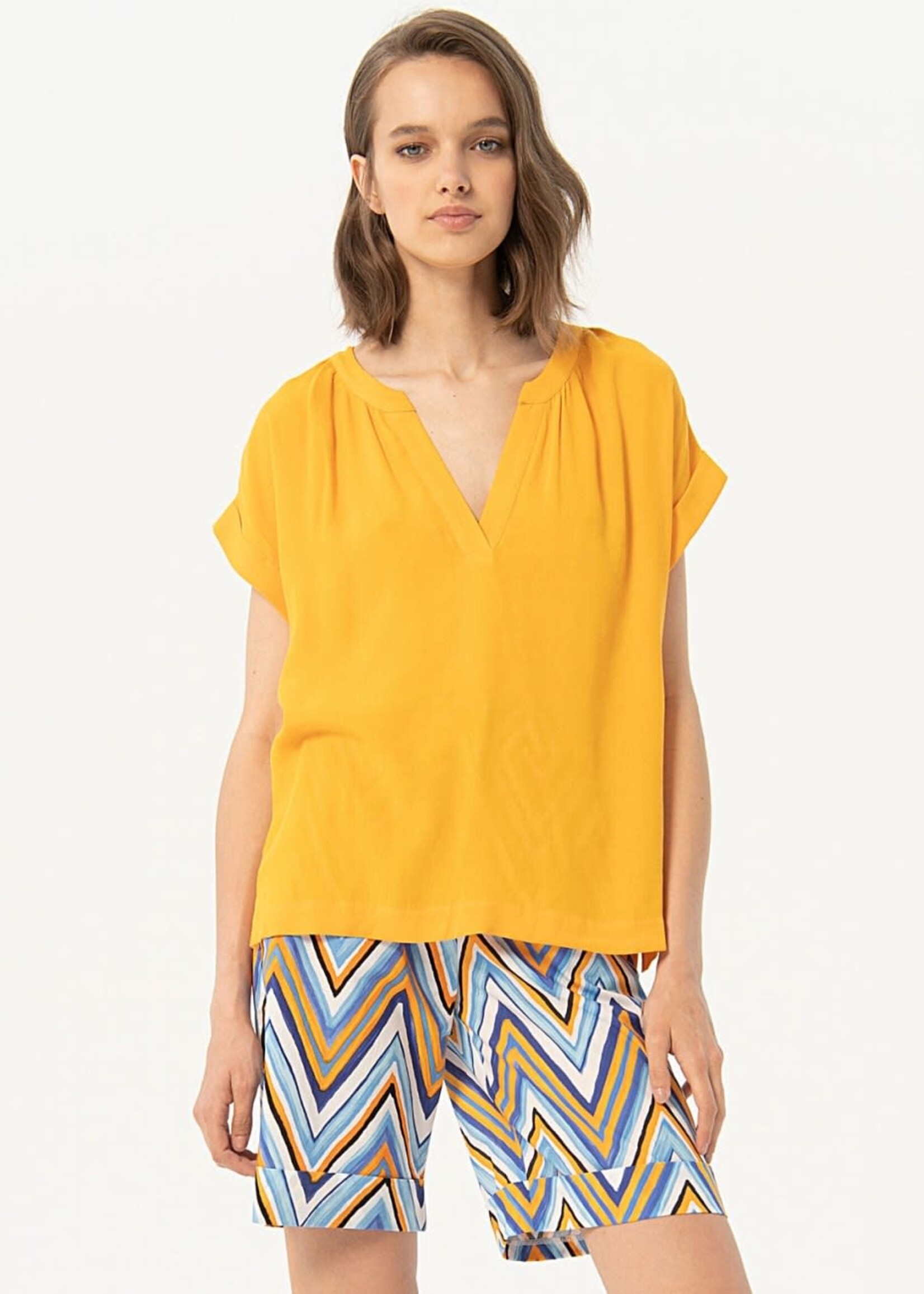 SURKANA SURKANA  SLEEVELESS BLOUSE YELLOW