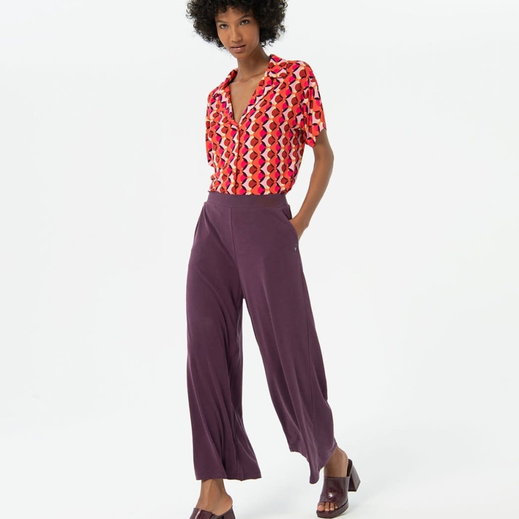 SURKANA SURKANA  WIDE TROUSER MAROON