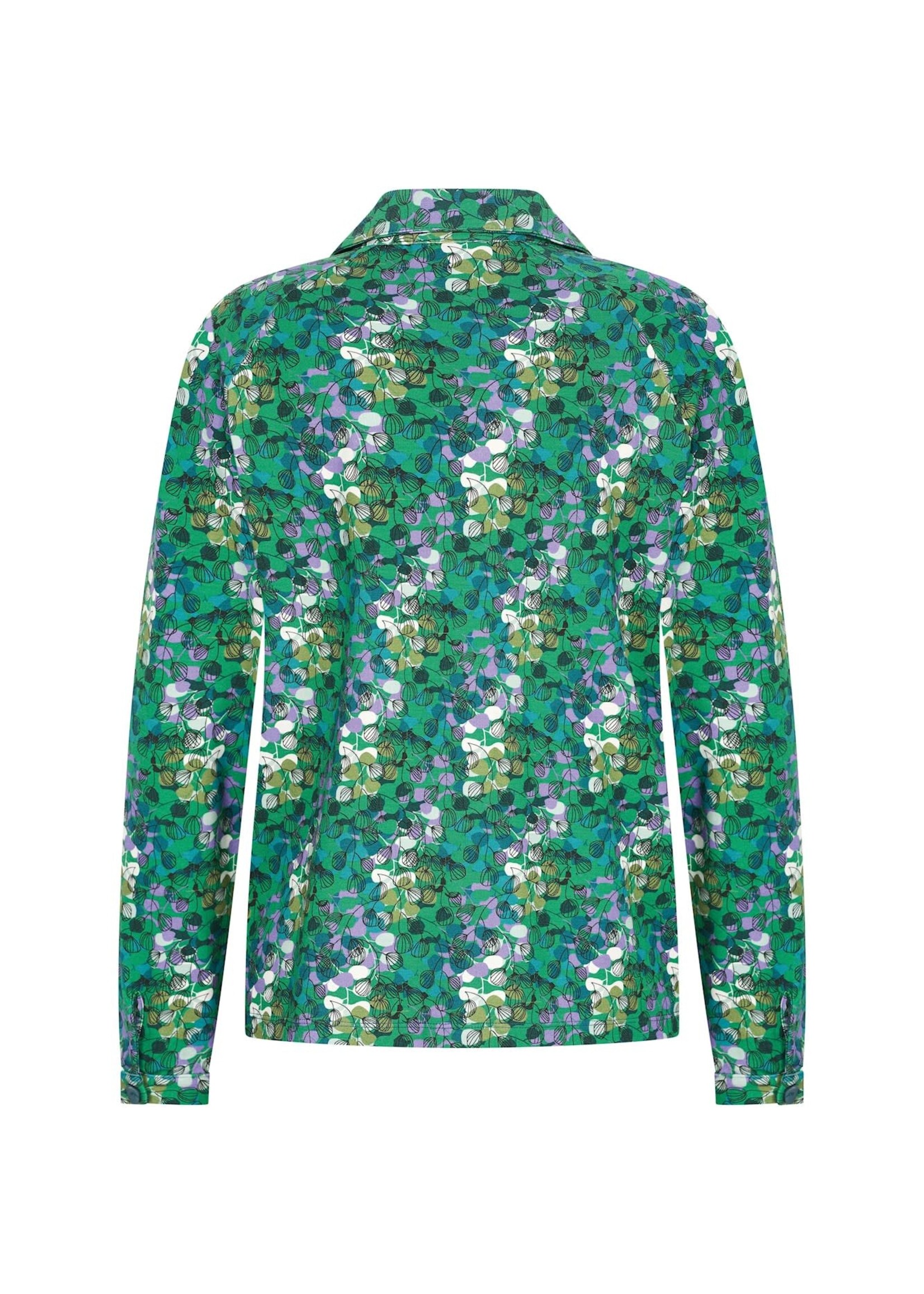 ZILCH ZILCH  BLOUSE LEAVES EVERGLADE