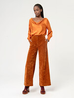 SURKANA SURKANA FLARED TROUSER WITH DARTS ORANGE 564ALVE523