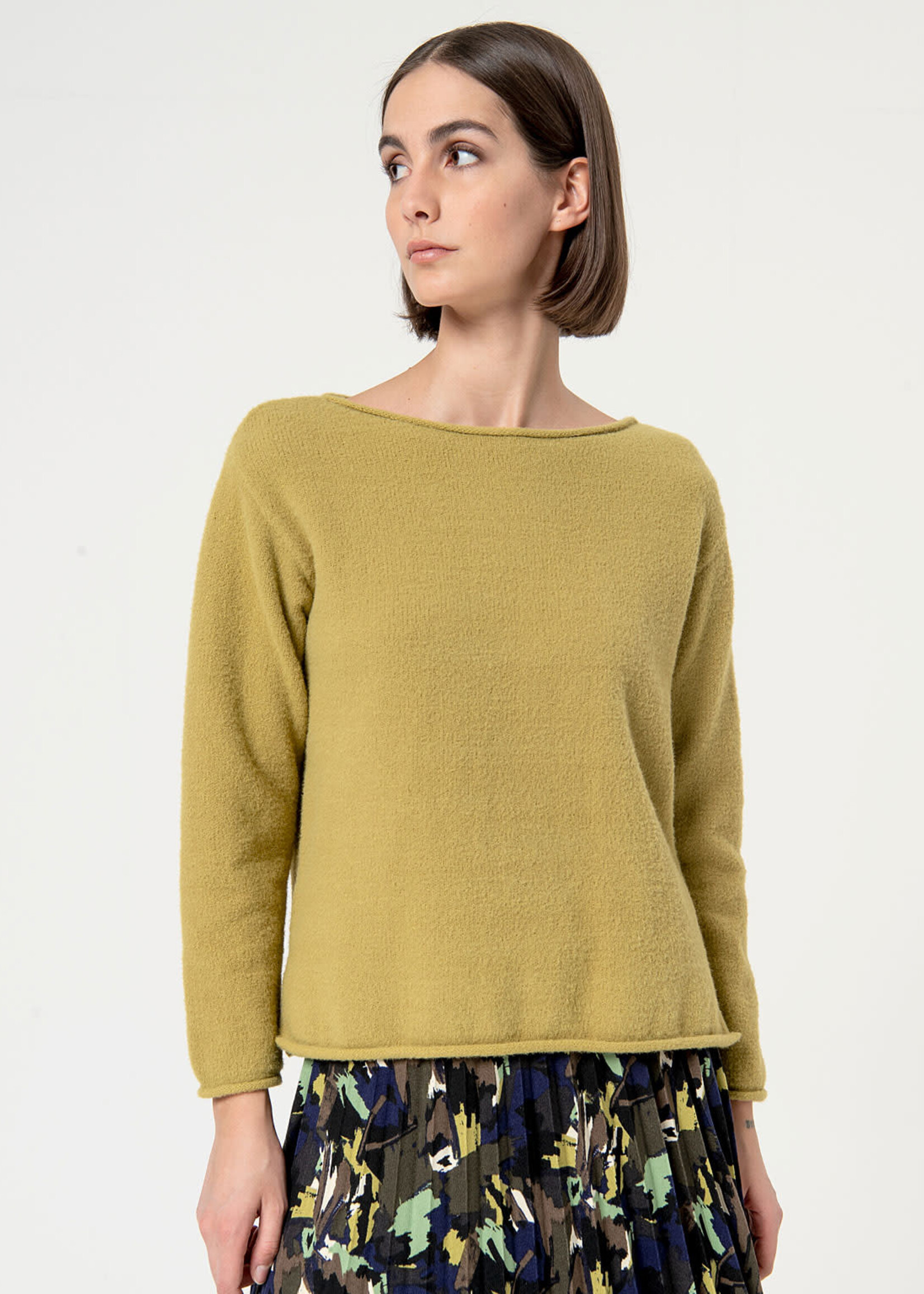 SURKANA SURKANA  BOAT NECK JUMPER BATWING SLEEVES