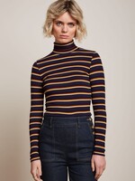 KING LOUIE KING LOUIE ROLLNECK TOP CENTURY STRIPE EVENING BLUE