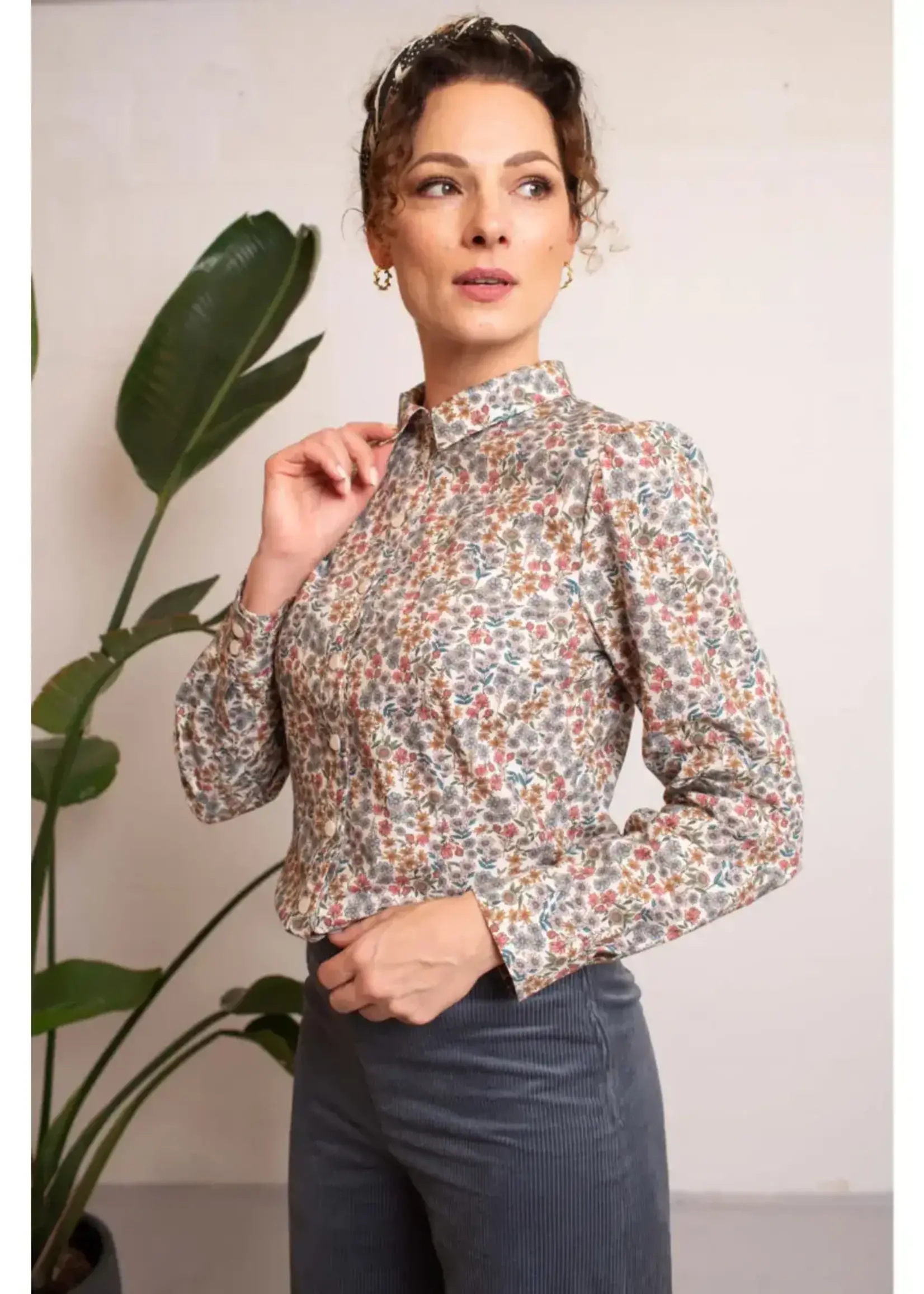 VERY CHERRY VERY CHERRY JANE BLOUSE VIENNA FLOWERS