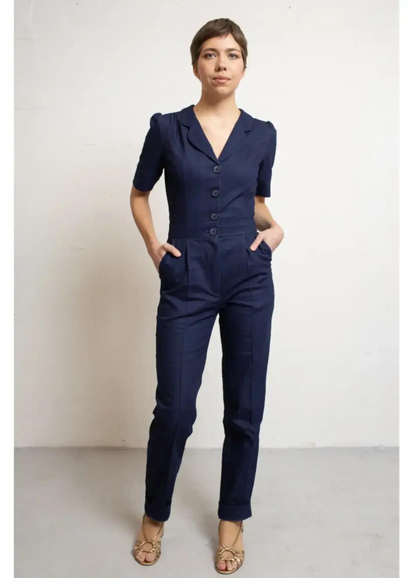 VERY CHERRY VERY CHERRY CLASSIC JUMPSUIT DARK DENIM