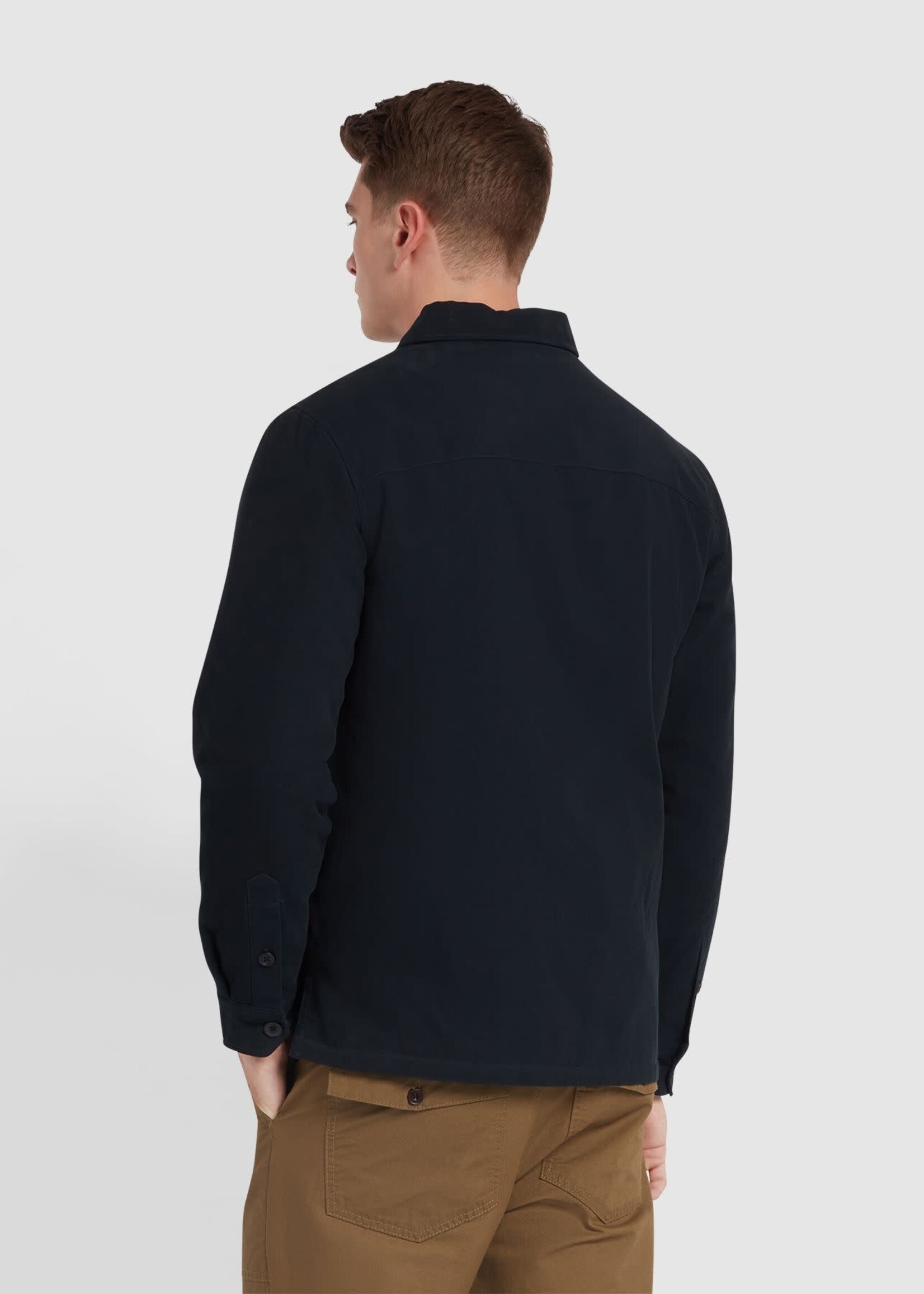 FARAH FARAH FERNCROFT WADDED OVERSHIRT TRUE NAVY