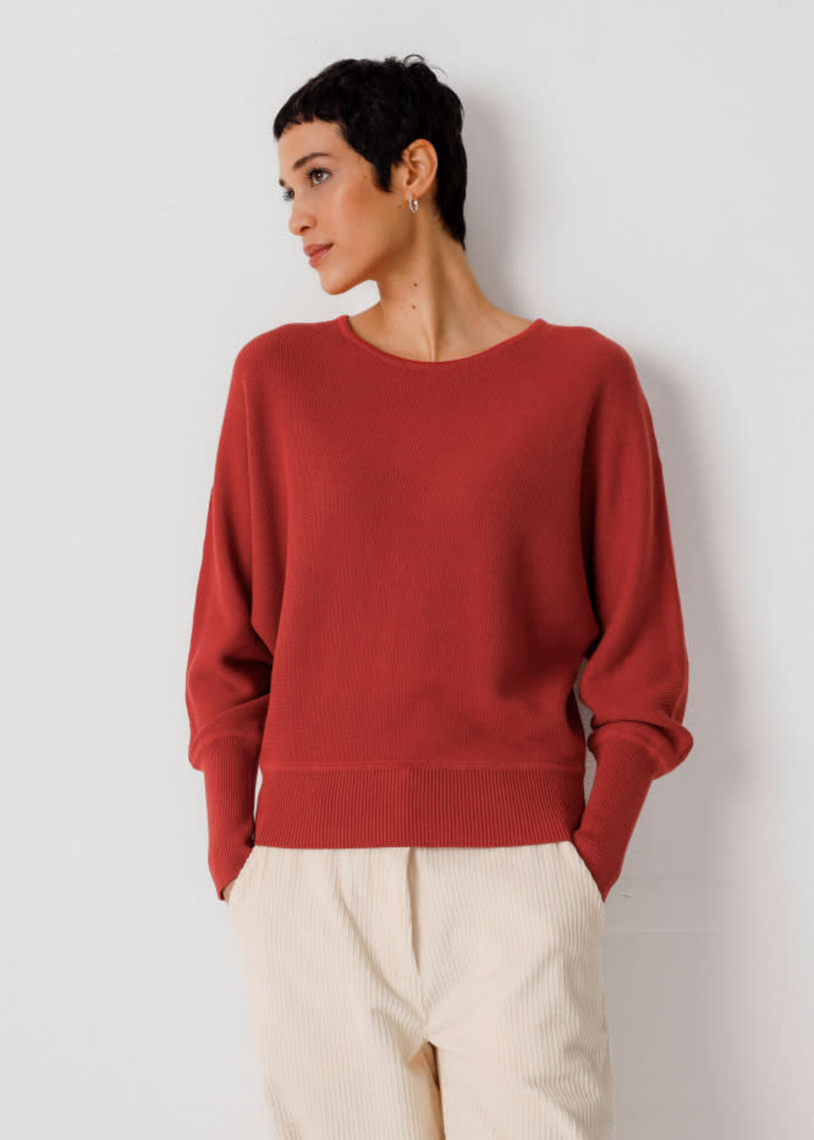 SKFK SKFK IBAR-GOTS SWEATER TILE RED